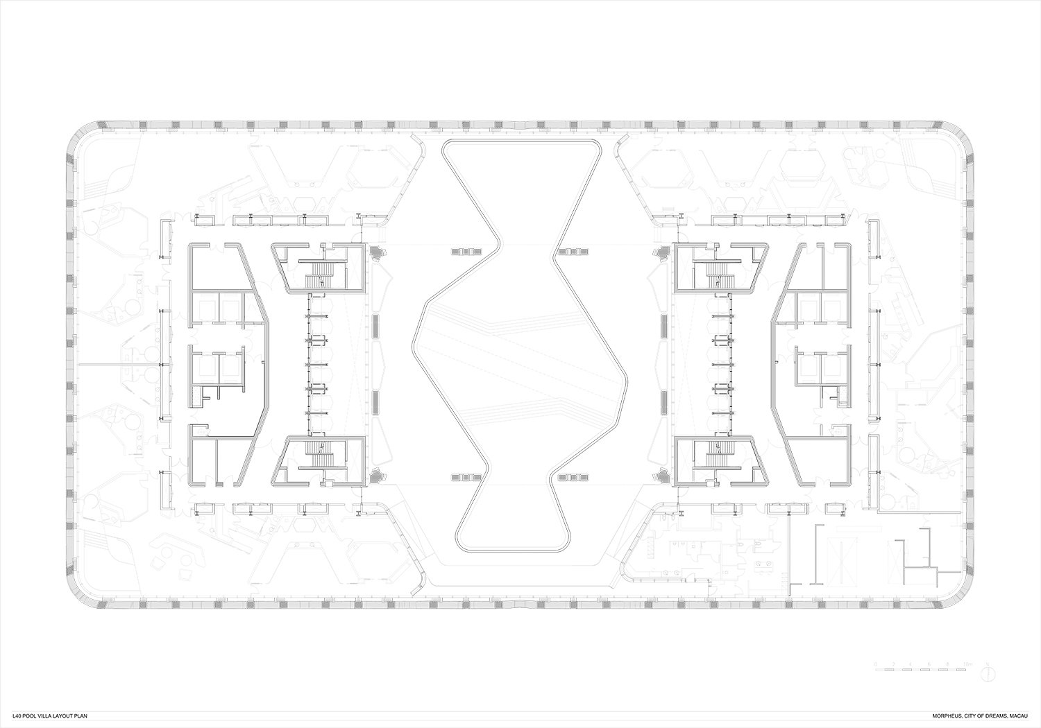 Level 40 Pool Villa Layout Plan | Zaha Hadid Architects
