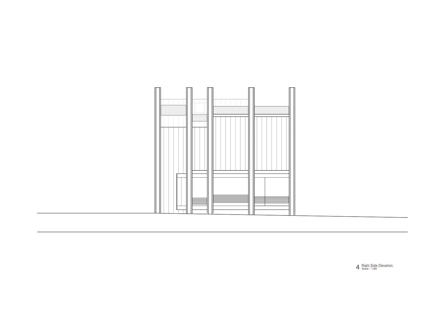 Right Side Elevation | Unsangdong Architects Co., Ltd.