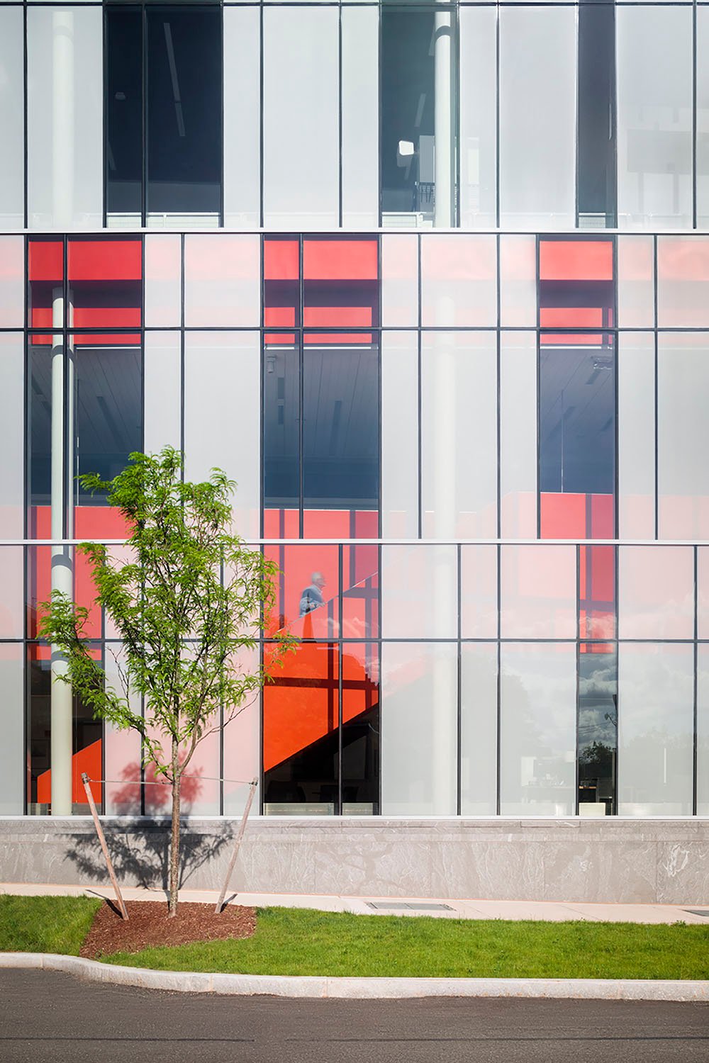 Windowwall Composed of Transparent and Solid Panels Reveal and Conceal in a Lively Pattern | Brad Feinknopf