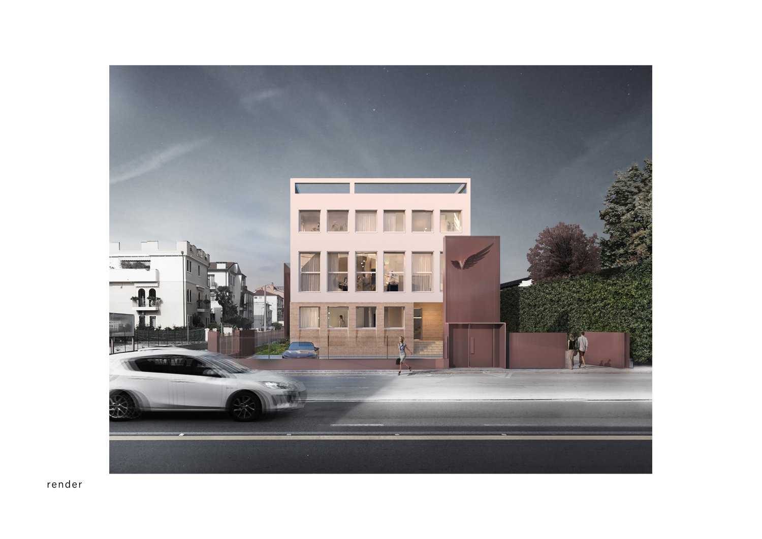 Main facade render | Studio Rossettini Architettura