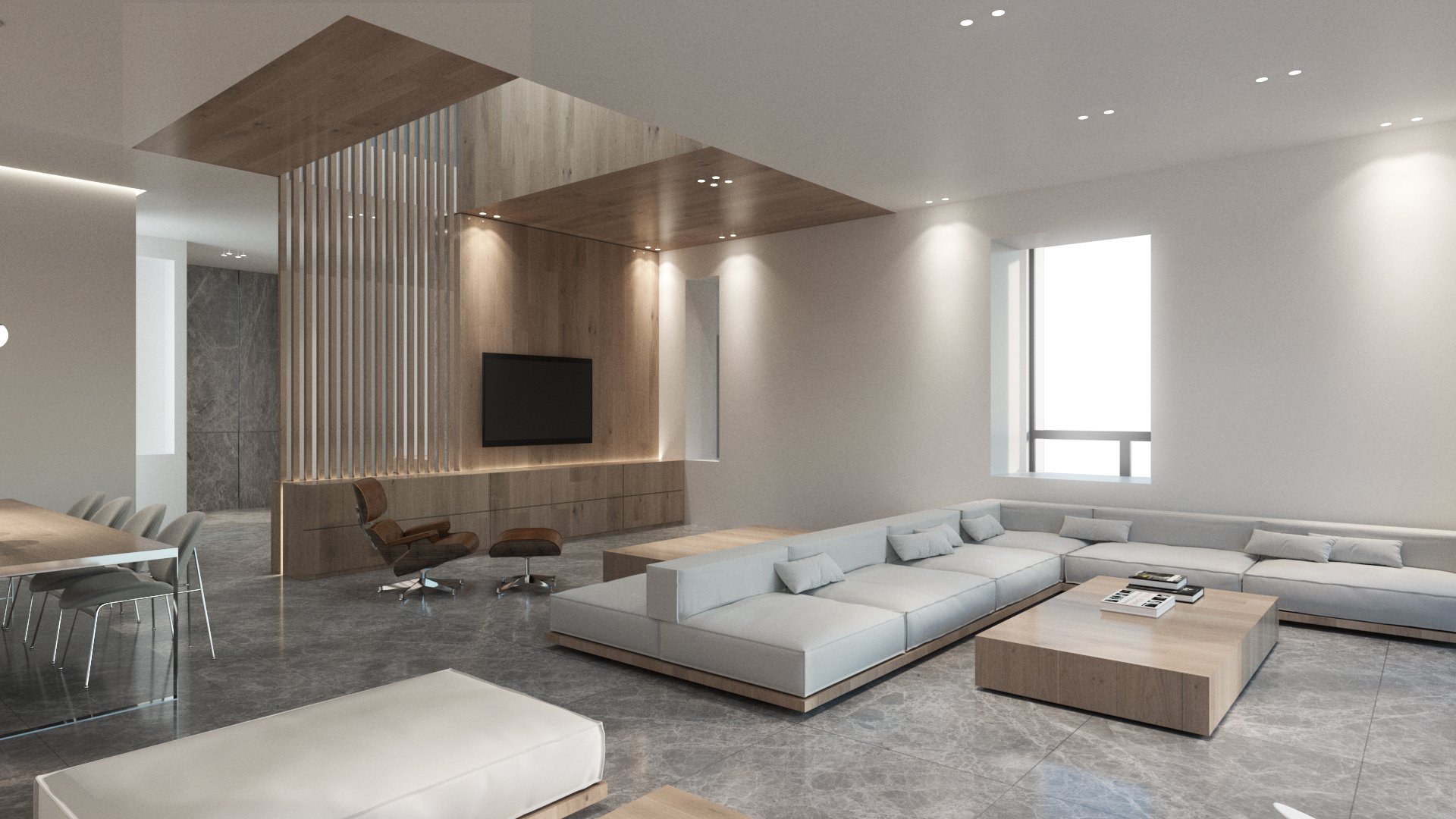 Living room render | KKMK Architects