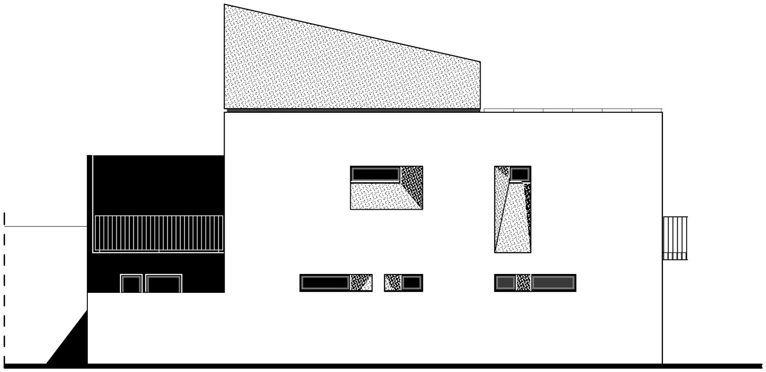 Project - Side elevation | Bodàr Bottega d'Architettura