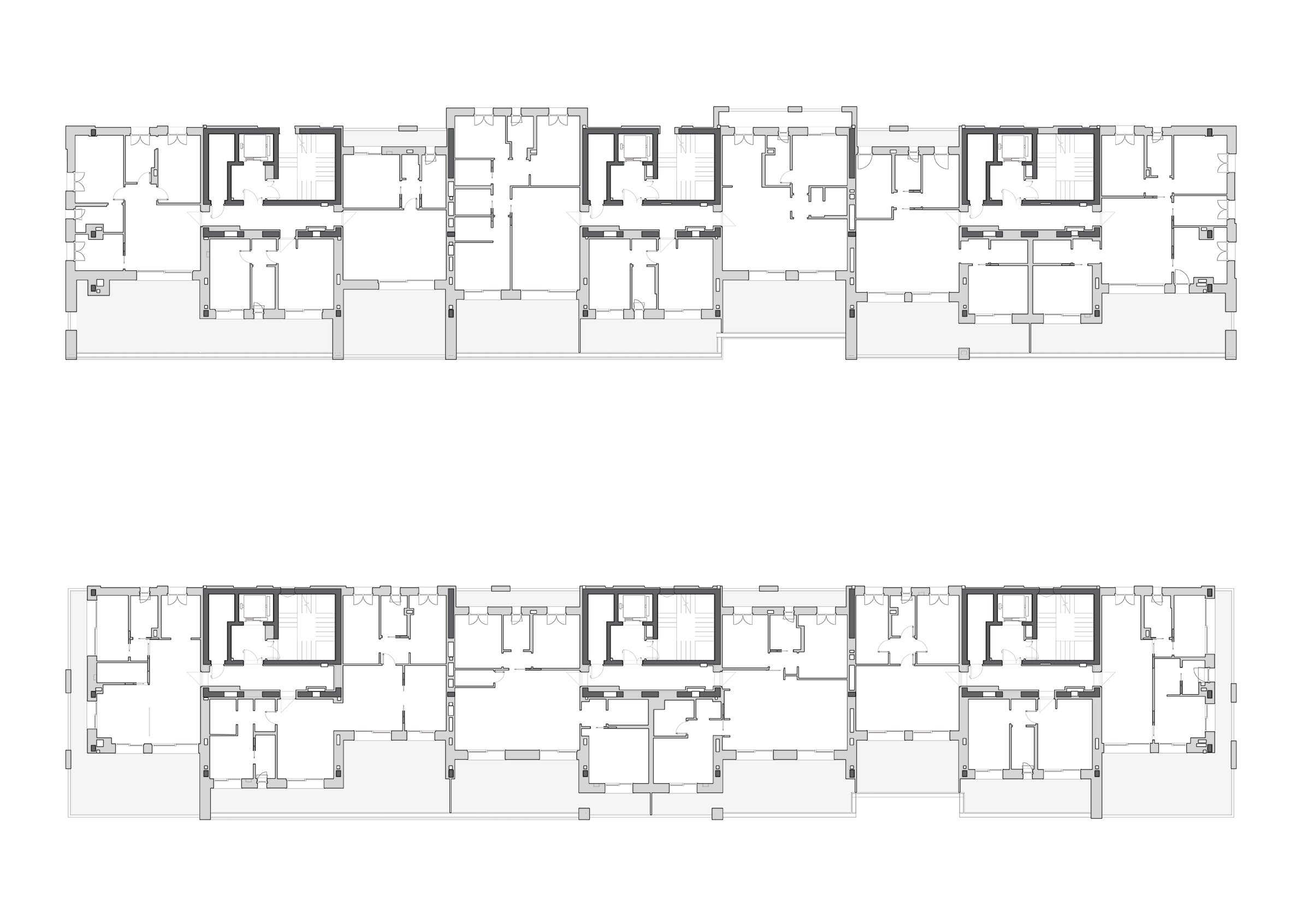 floor plans third and fourth floor Garden building | DONTSTOP Architettura