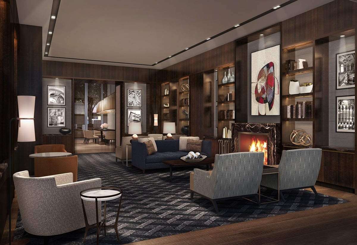 Rendering of The Library at 133 Seaport, A Regent Collection | Jeffrey Beers International