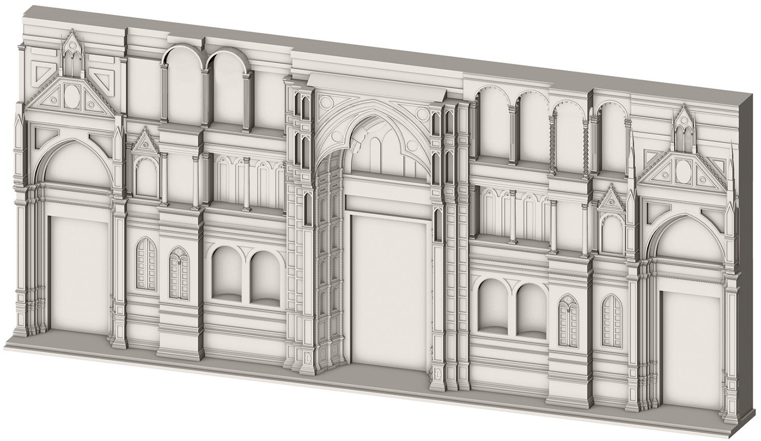 Modello 3d della facciata | 