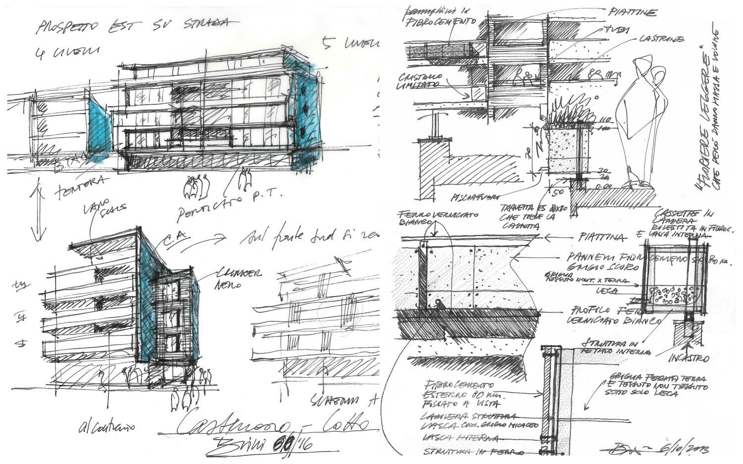 Schizzi preliminari di Progetto | © 2018 by GBA Studio srl / Gianluca Brini - Architetto