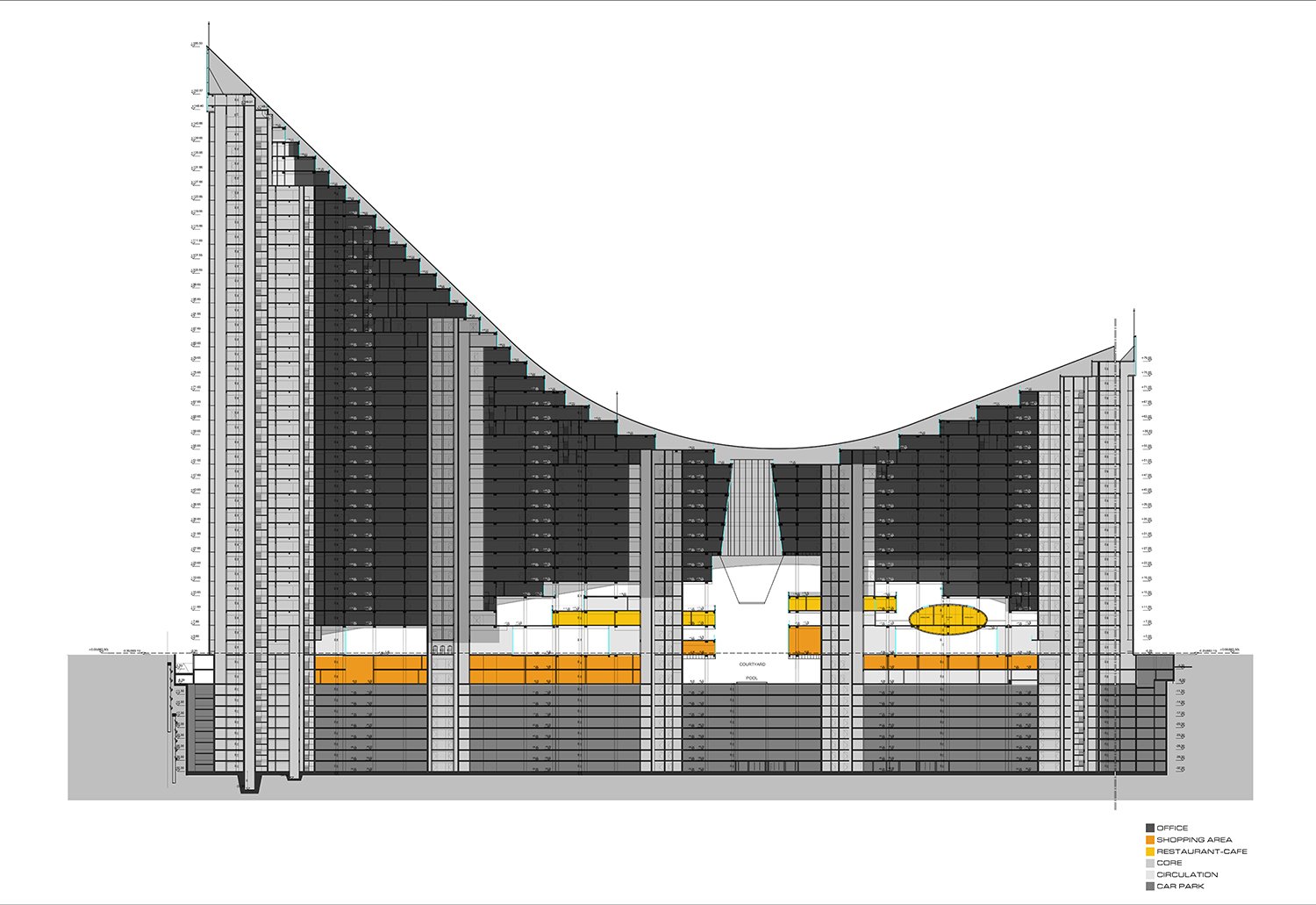 YDA CENTER - SECTION 01 | YAZGAN DESIGN ARCHITECTURE