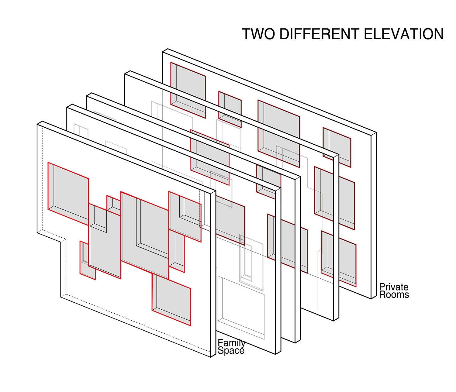 Two Different Elevation | Unsangdong Architects Co., Ltd.