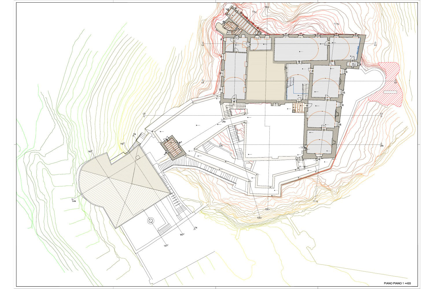 Pianta Piano Primo - Castello di Rossena | Binini Partners