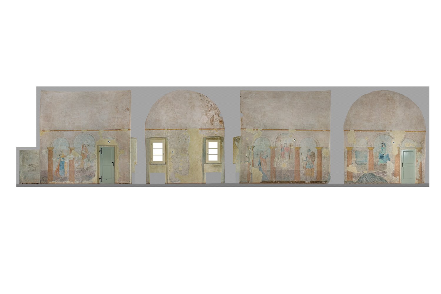 Ricostruzioni Fotogrammetriche - Sala delle Virtù - Castello di Rossena | Rilievi: ABACUS s.a.s. di Botti arch. Stefano & C.