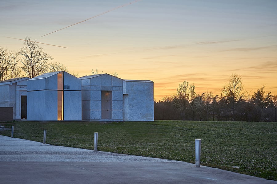 vista dall'ingresso del Parco Cimiteriale | BP ARCHITECTS