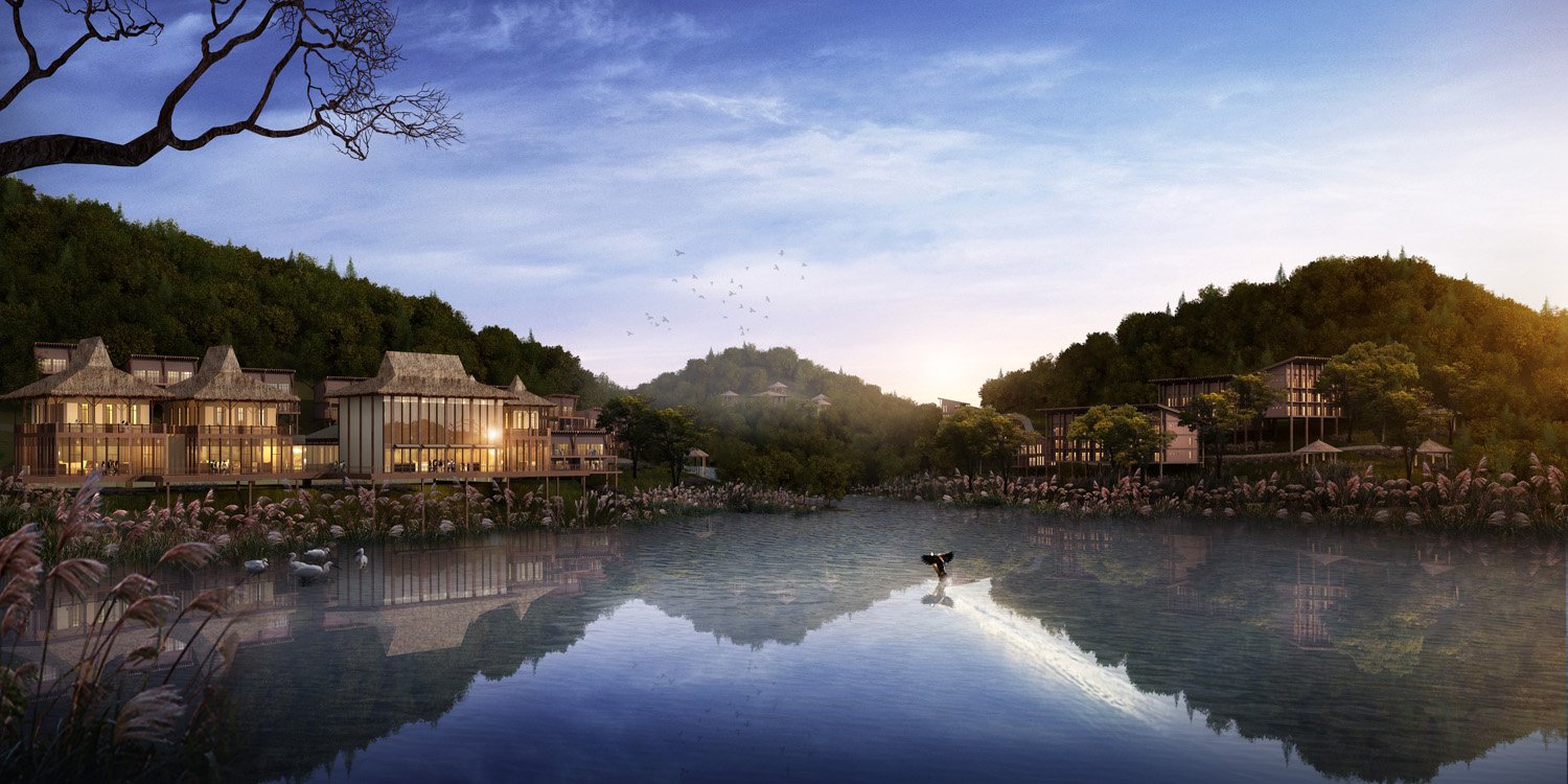 Waterfront rendering | Drawn by Shanghai Tianhua Architectural Design Co., Ltd.