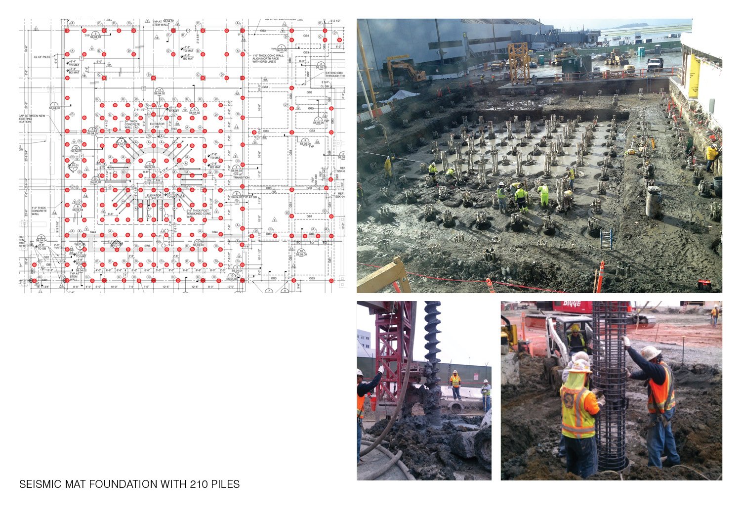 Seismic Mat Foundation with 210 Piles | Fentress Architects