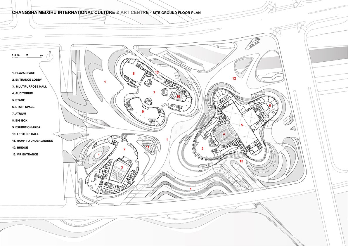 Site Ground Floor | © Zaha Hadid Architects