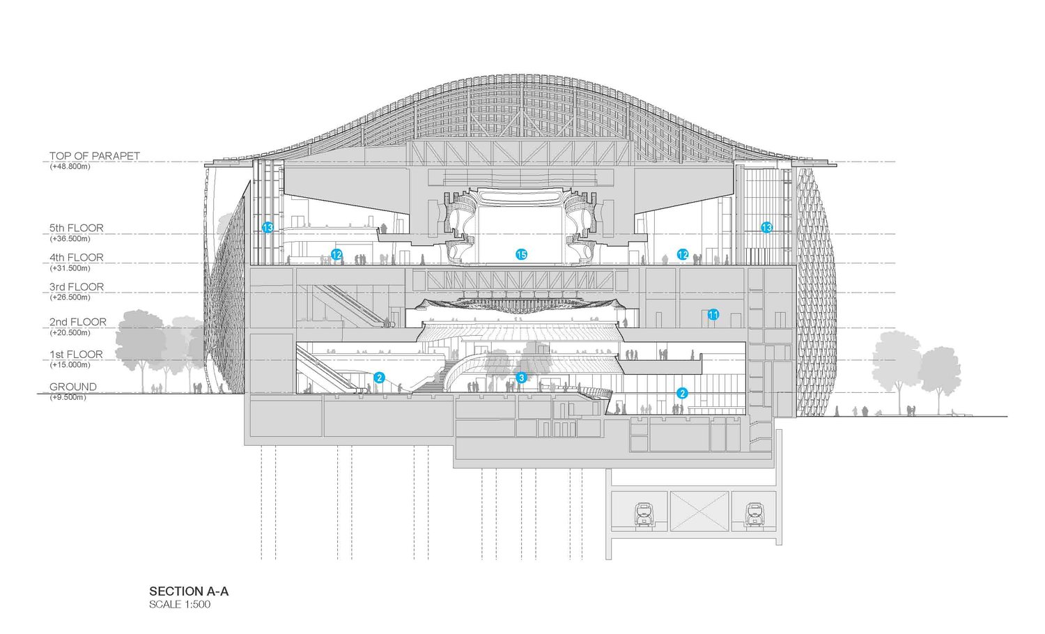 Xiqu Centre Section | Revery Architecture Inc.