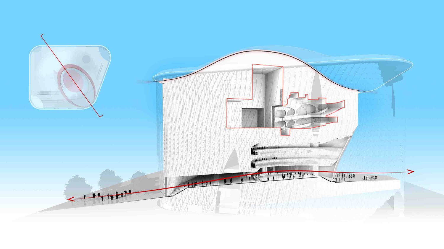 Xiqu Centre Section Diagram | Revery Architecture Inc.