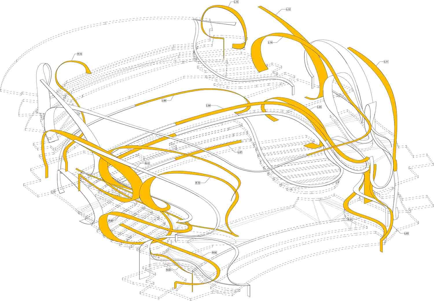 Xiqu Centre Theatre Cladding Diagram | Revery Architecture Inc.