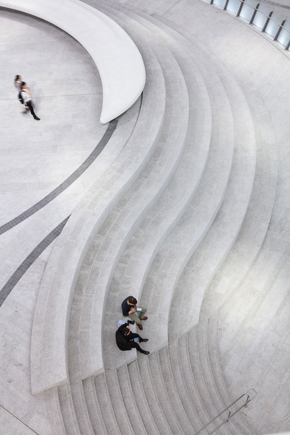 Podium meeting/exhibition space and public plaza within Xiqu’s mesmerizing, multi-level circular atrium | Ema Peter - Ema Peter Photography: www.emapeter.com