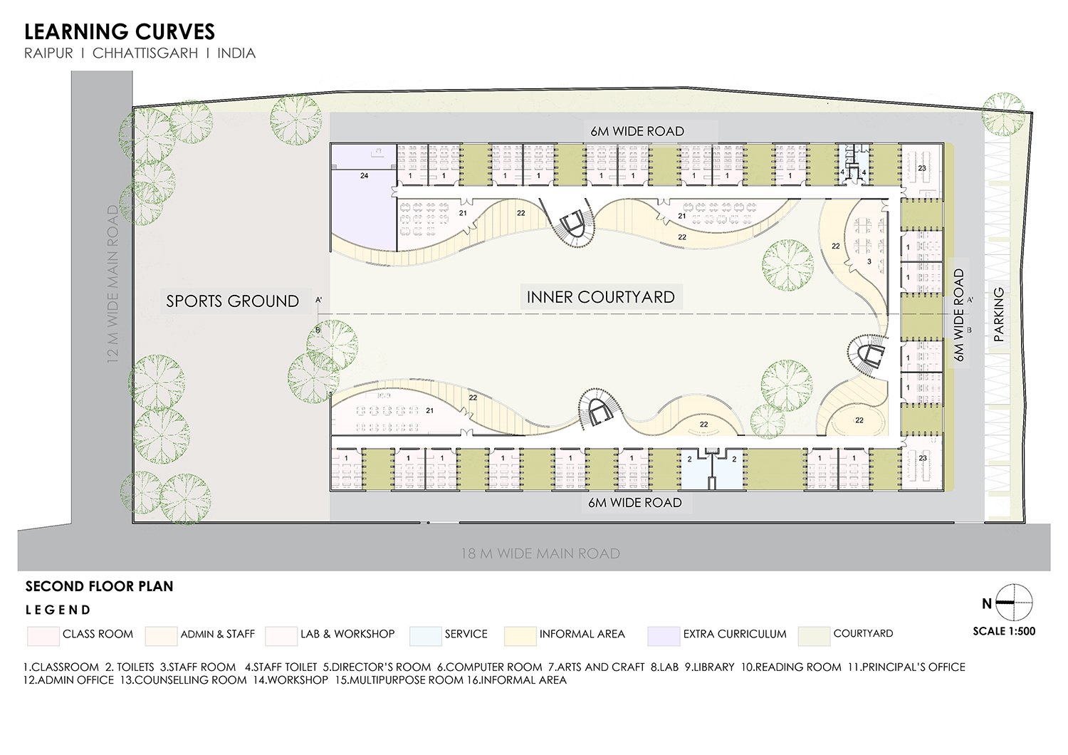 Second Floor Plan | SANJAY PURI ARCHITECTS