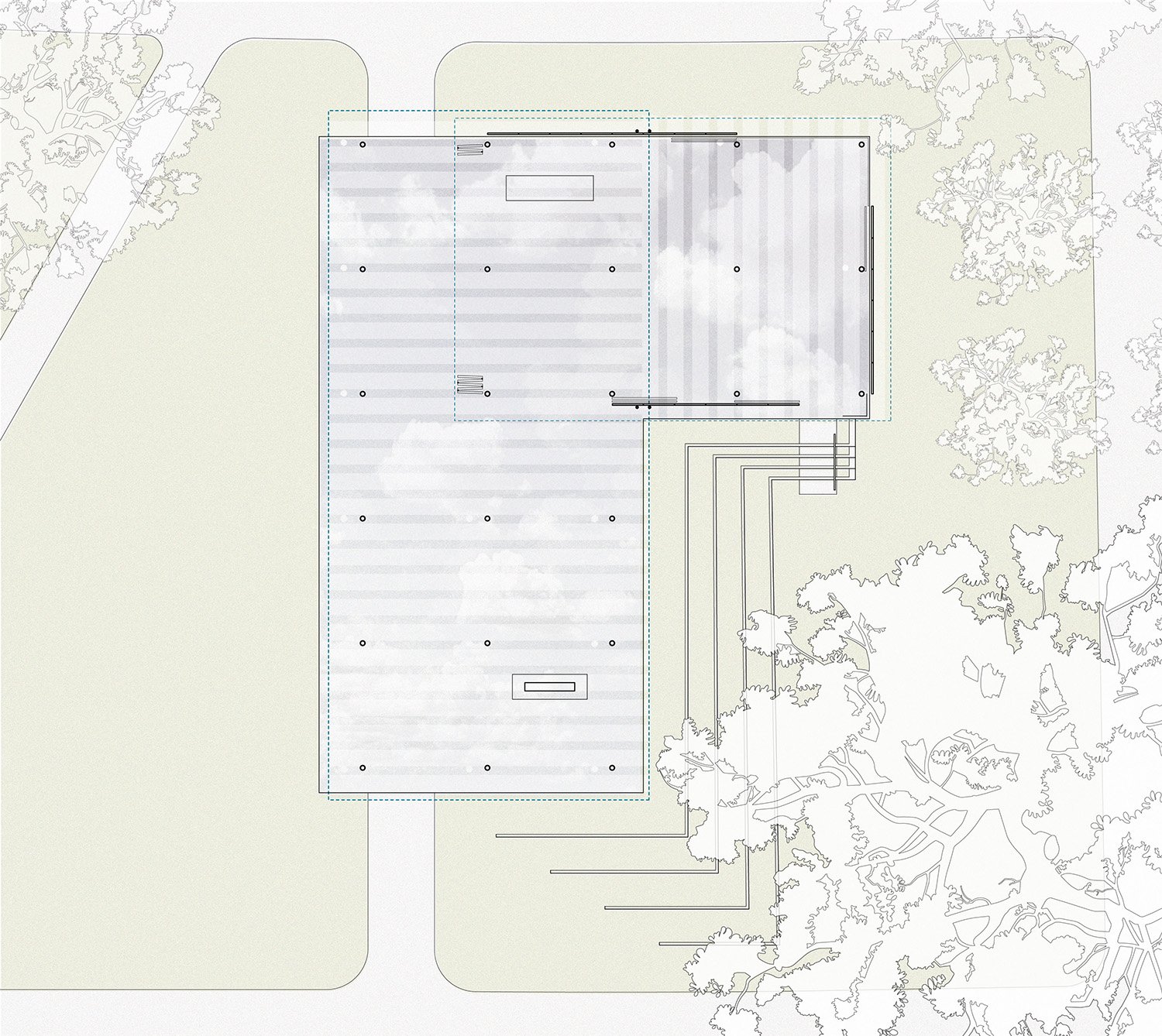 Pavilion plan with open operable walls | JCDA