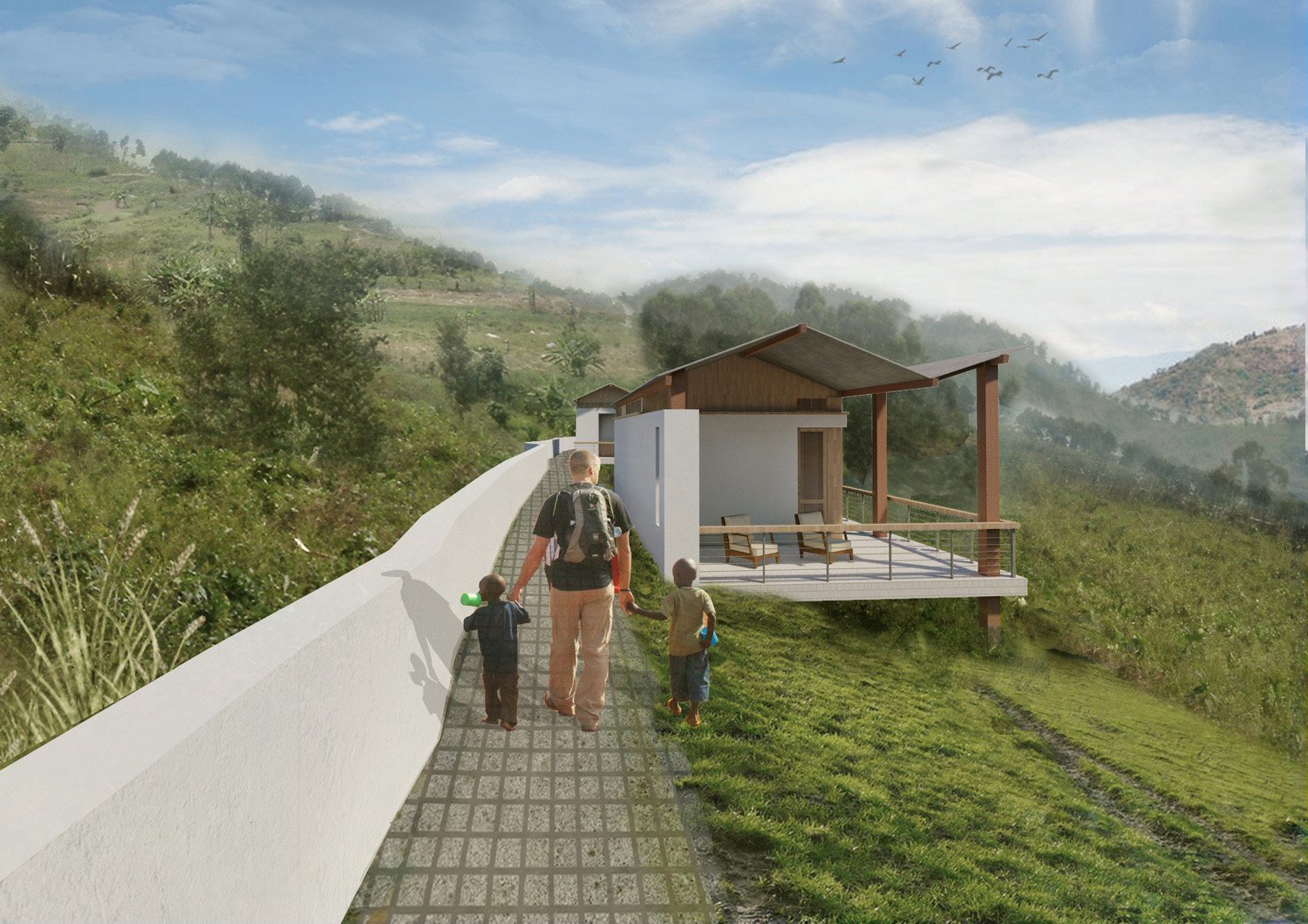 Bungalow Side Rendering | SPG Architects