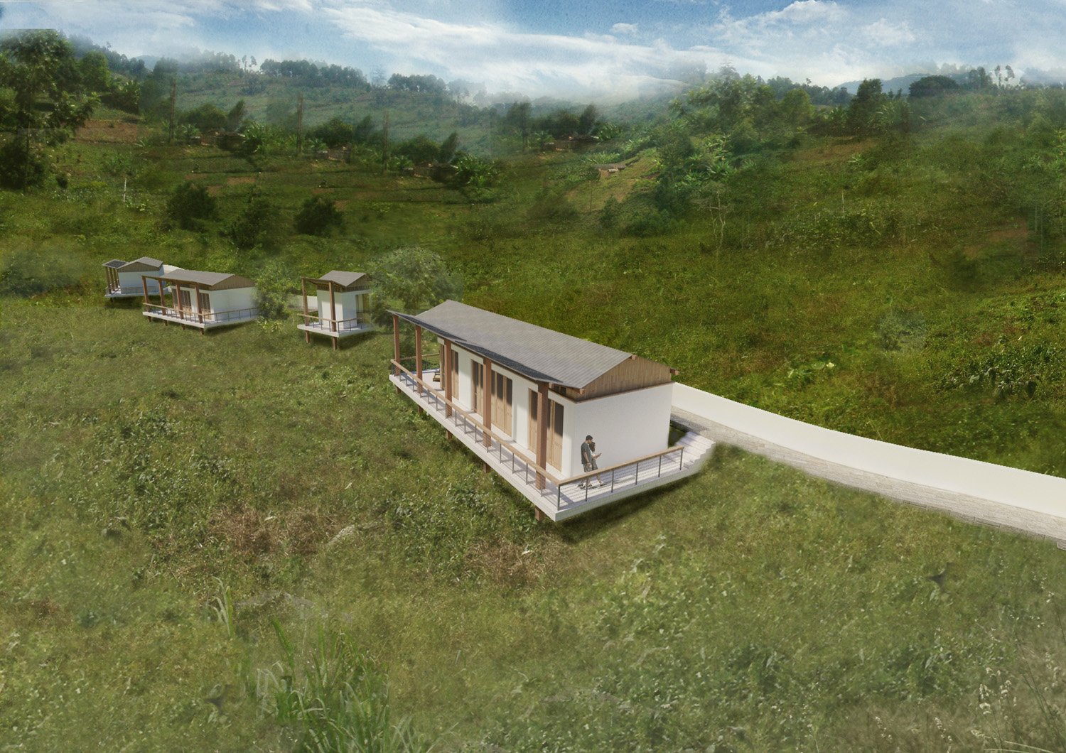 Bungalows From Above Rendering | SPG Architects