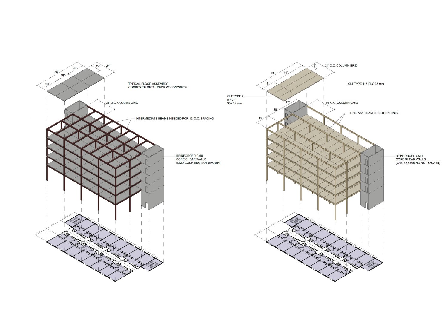 Basis of Design Axon - Structure Comparison | Leers Weinzapfel Associates