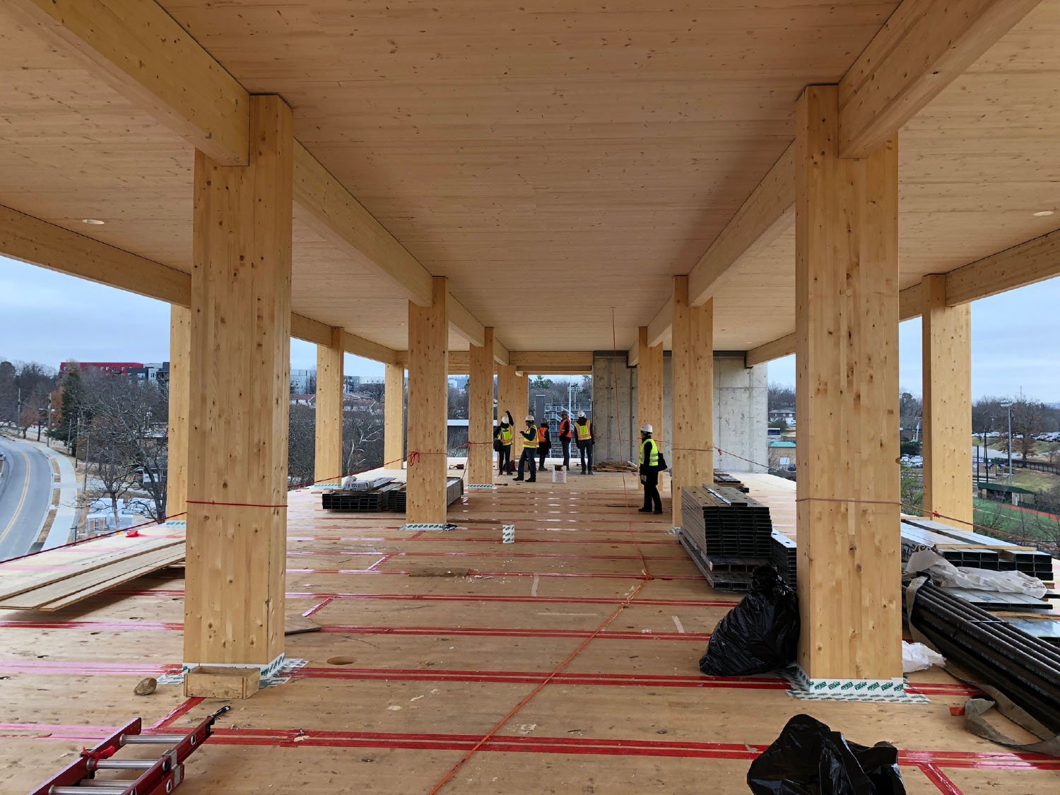 Inside Construction  Beams and CLT Panels | Leers Weinzapfel Associates