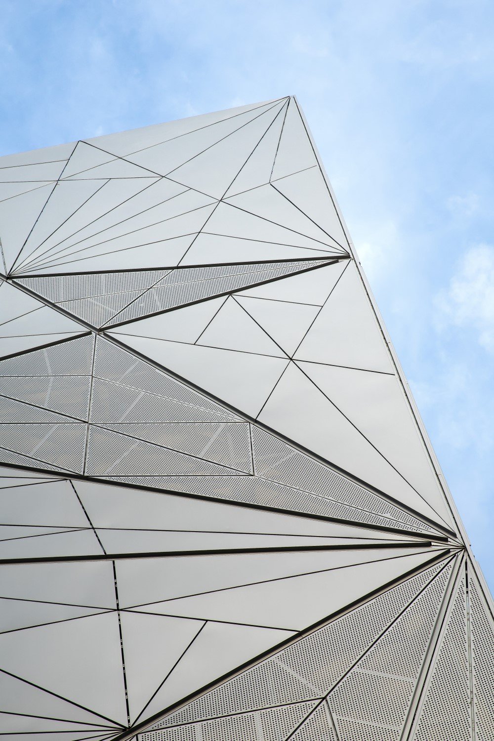 Aluminum sheets and perforated plates in façade are with high quality. | Nantu Photography