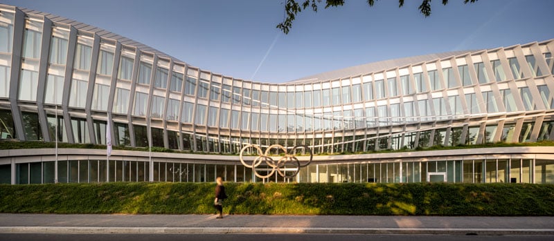 Olympic House is designed around five key objectives translating the Olympic Movement’s values into built form: movement, transparency, flexibility, sustainability, and collaboration. | © 2019 / International Olympic Committee (IOC) / 3XN / IttenBrechbühl / MØRK, Adam - All rights reserved.