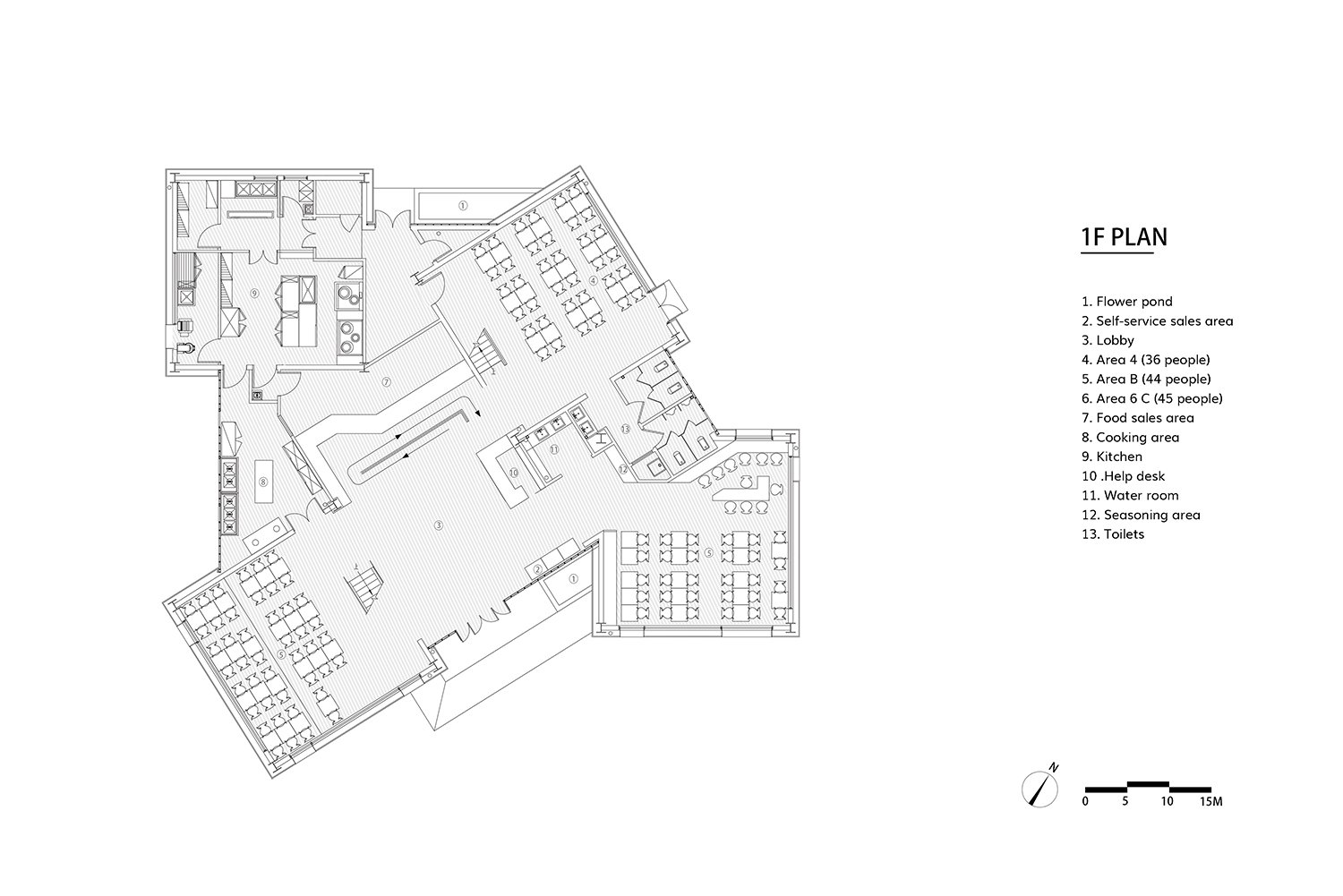 dining hall 1F plan | gad · line+ studio