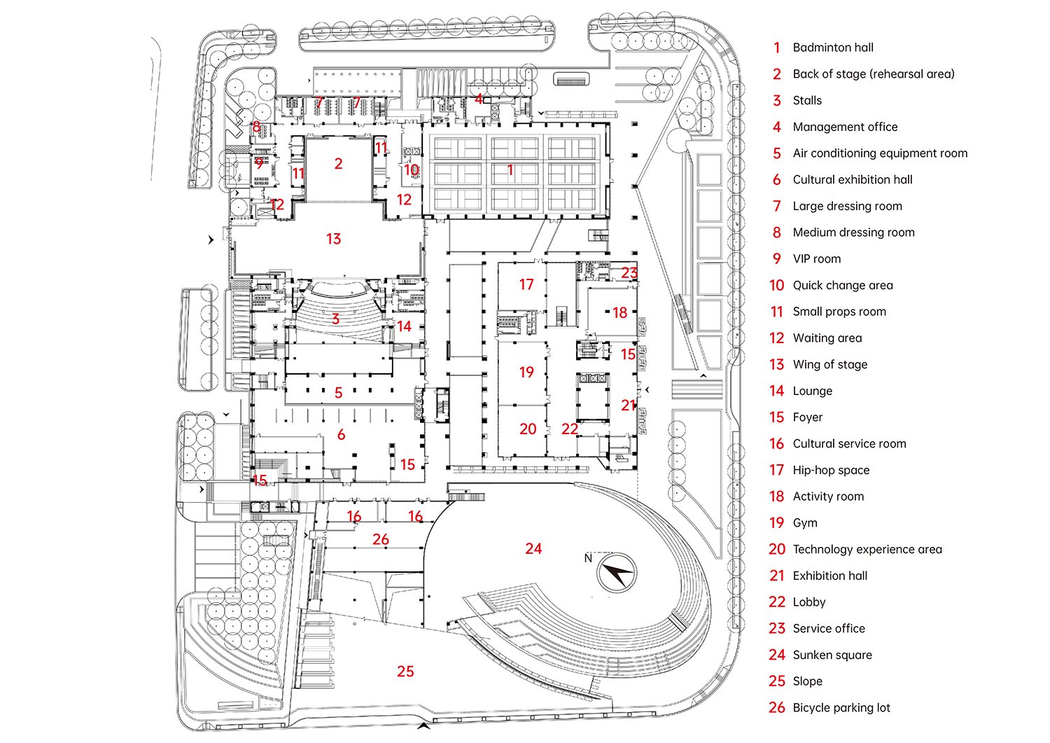1st Floor Plan | The Architectural Design & Research Institute of Zhejiang University