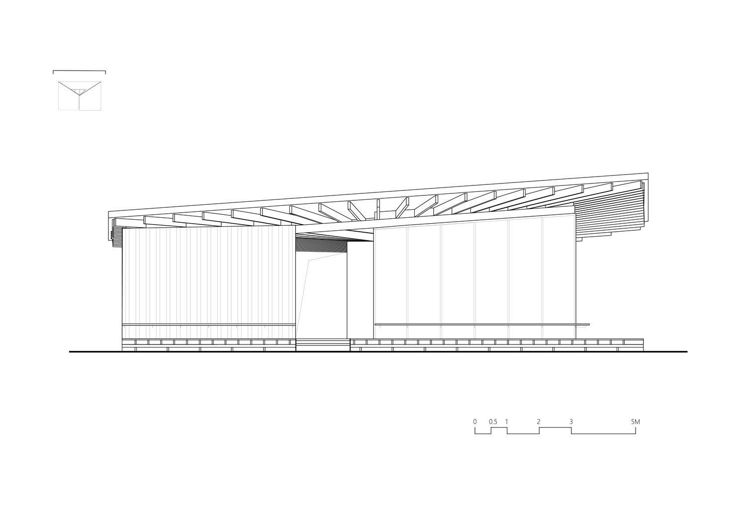 North Elevation of River View Service Station No.22 | Atelier Z+
