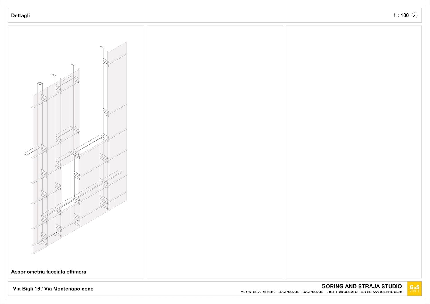 assonometria facciata effimera | GaS Studio