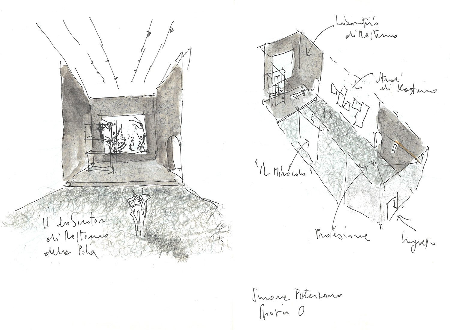 schizzo concettuale | De8_Architetti