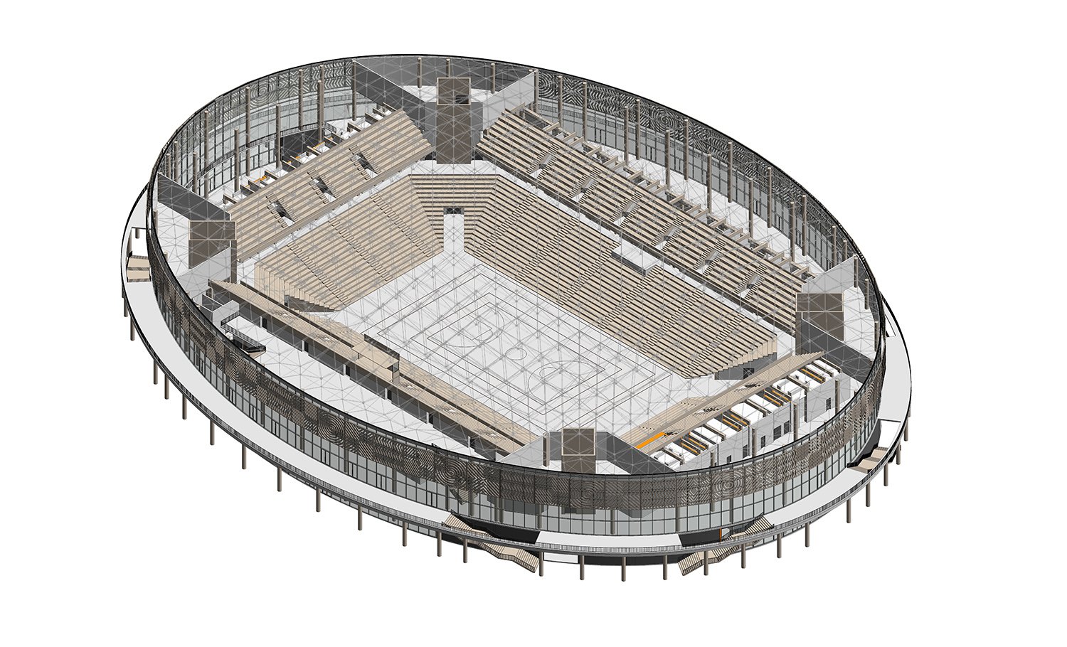 Kigali Arena axonometric | Yazgan Design Architecture