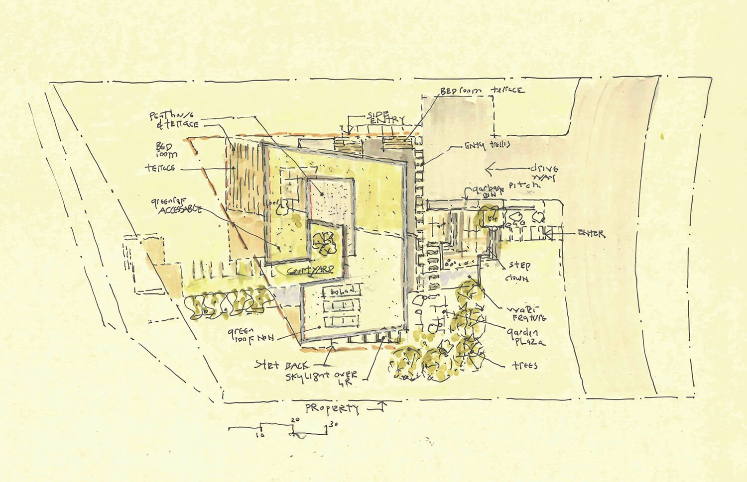Site Plan Sketch | Narofsky Architecture