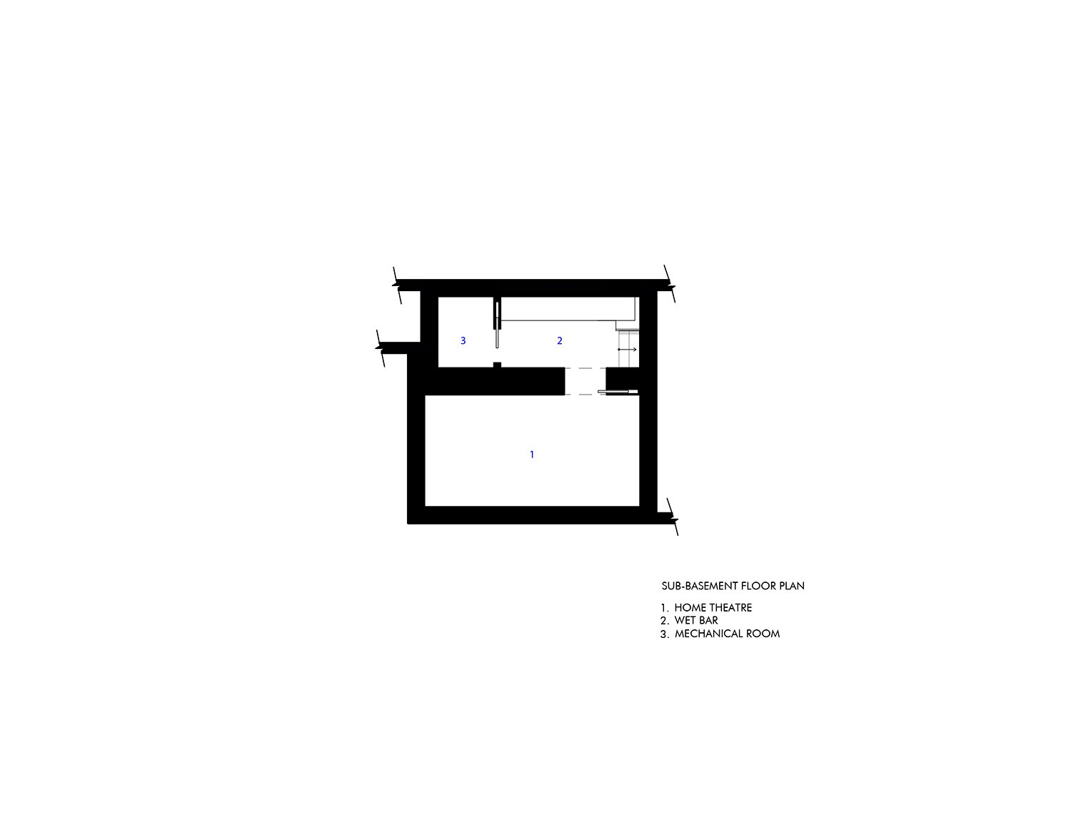 Sub-basement floor plan | Izen Architecture Inc.