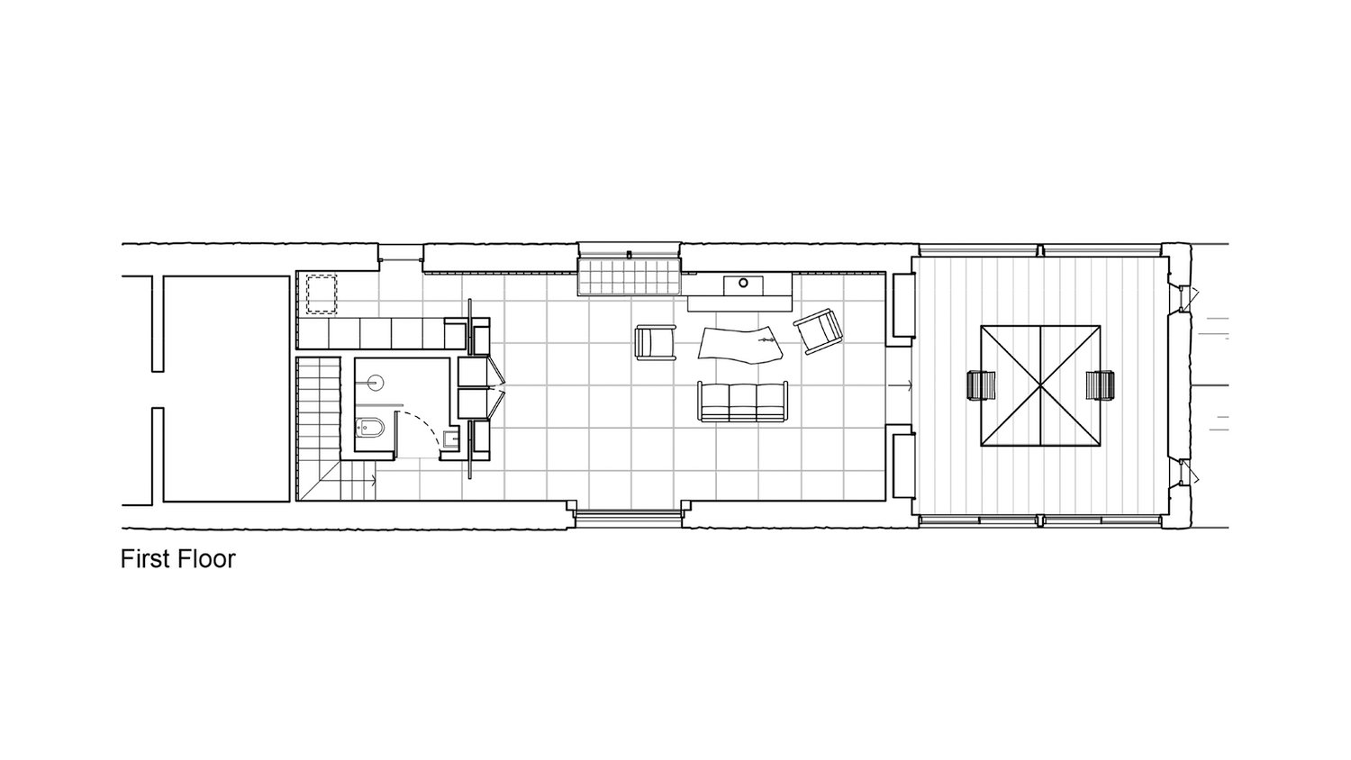 First floor plan of Easter Park Farm Studio | Richard Parr Associates