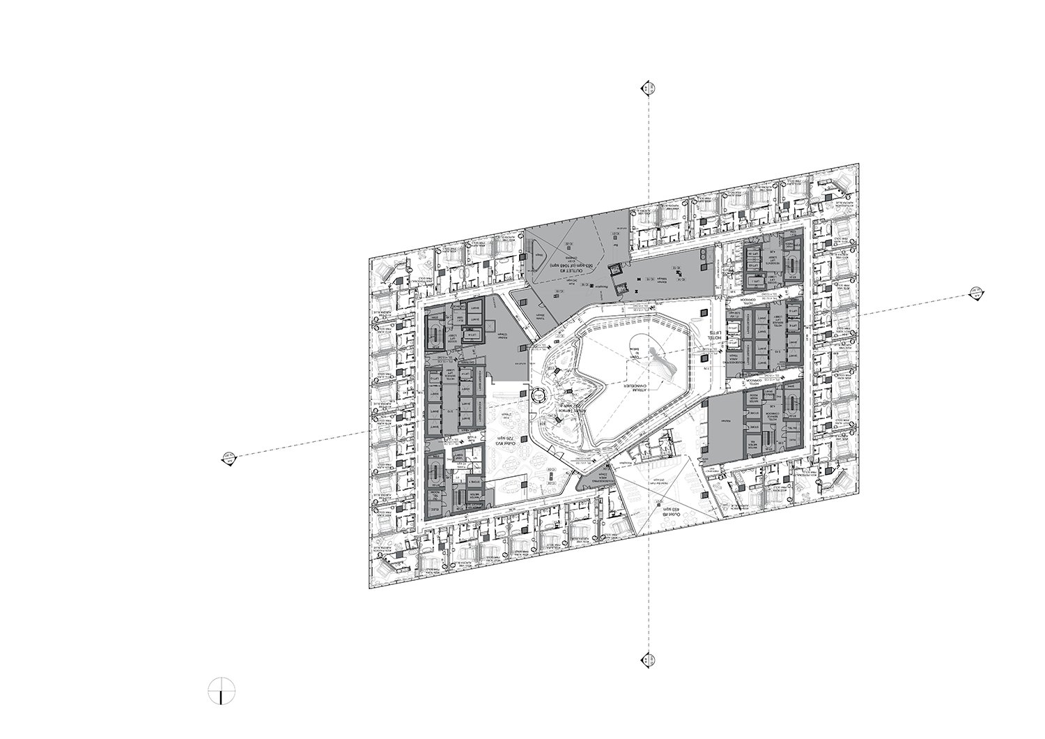 Plan Podium of Opus by Zaha Hadid Architects | Courtesy of Zaha Hadid Architects