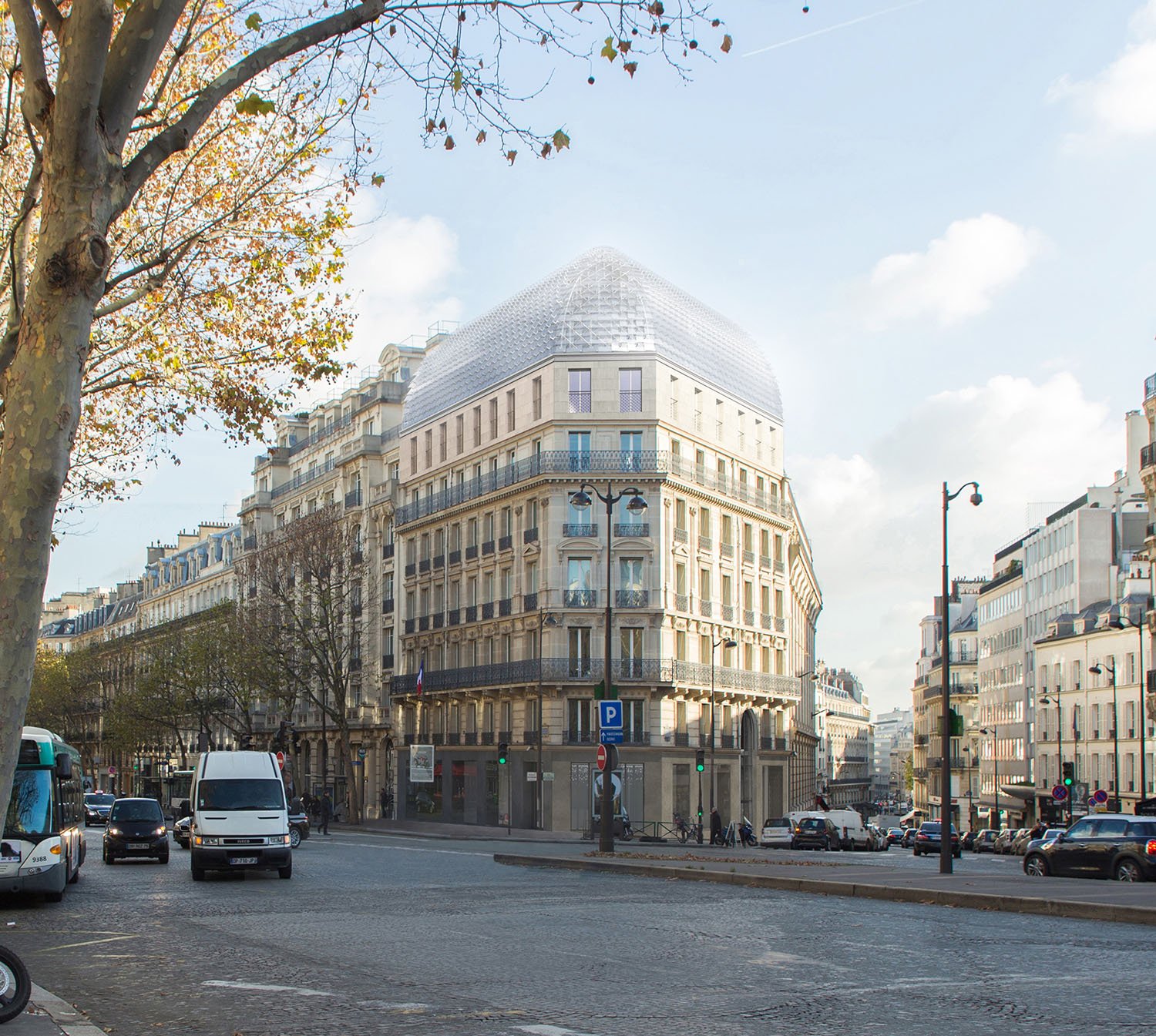 175 Haussmann after its restructuring, from the front view. | ©PCA-STREAM