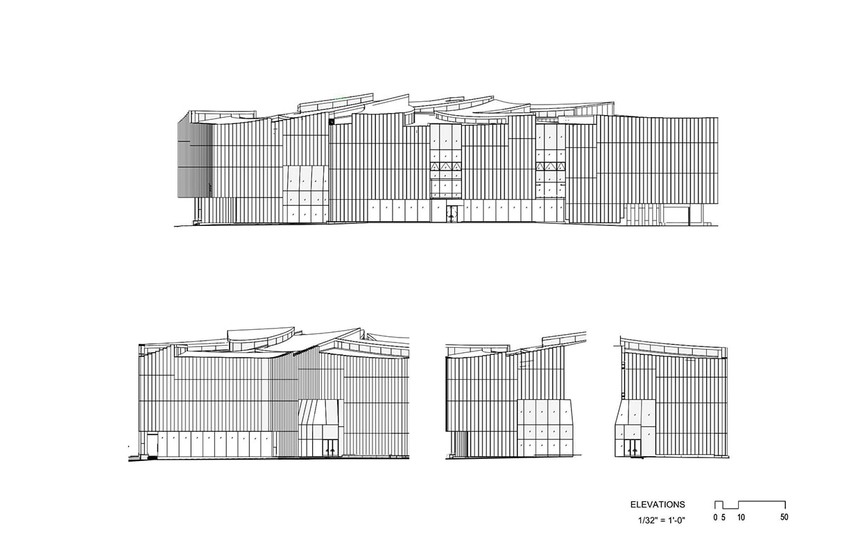 Elevations (1/32") | Steven Holl Architects