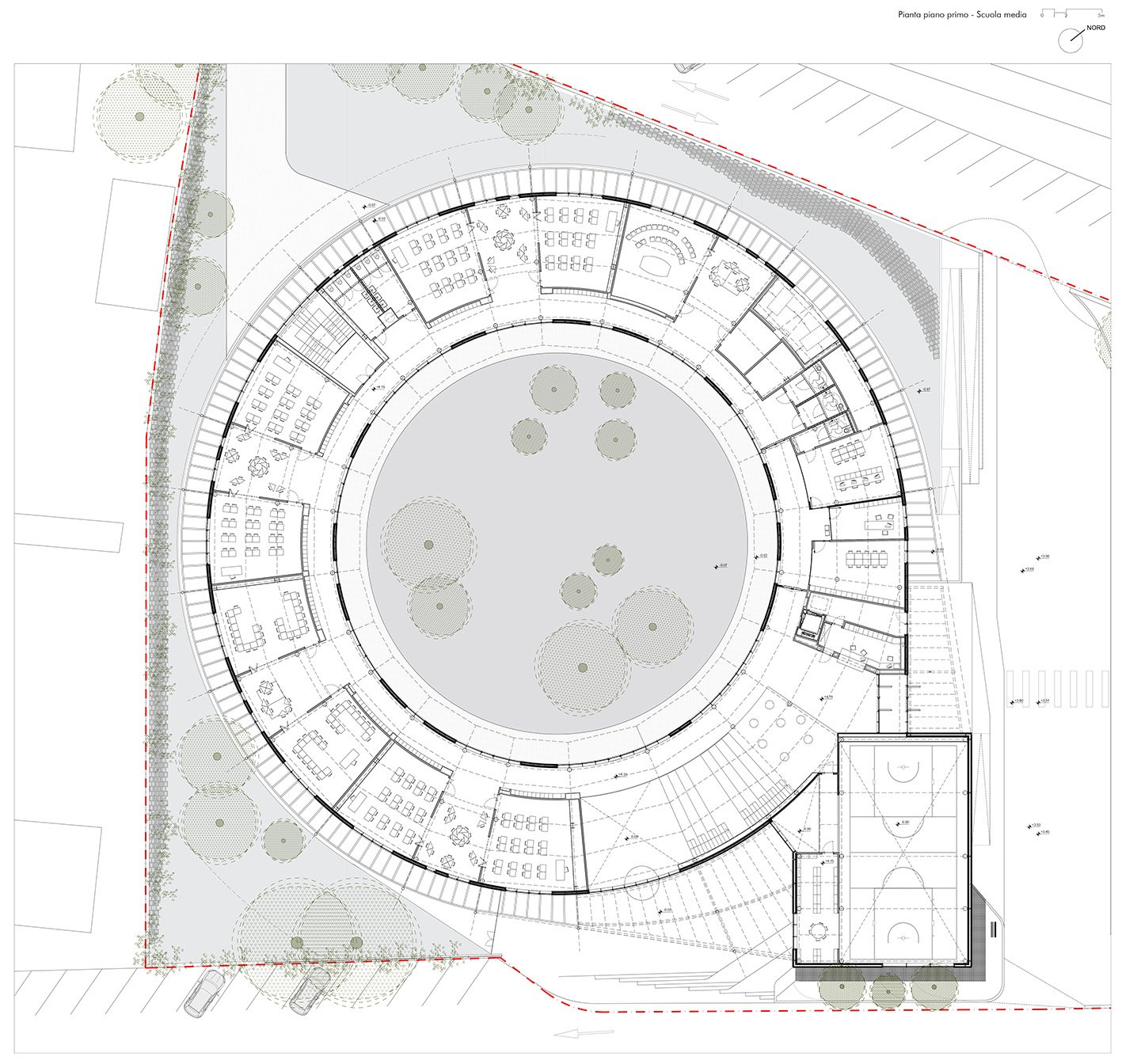 Plan - P1 | Courtesy @Sardellini Marasca Architetti