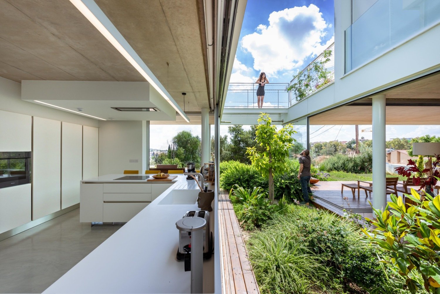 open air kitchen , bringing nature's beauty to places where people work. | unseen views