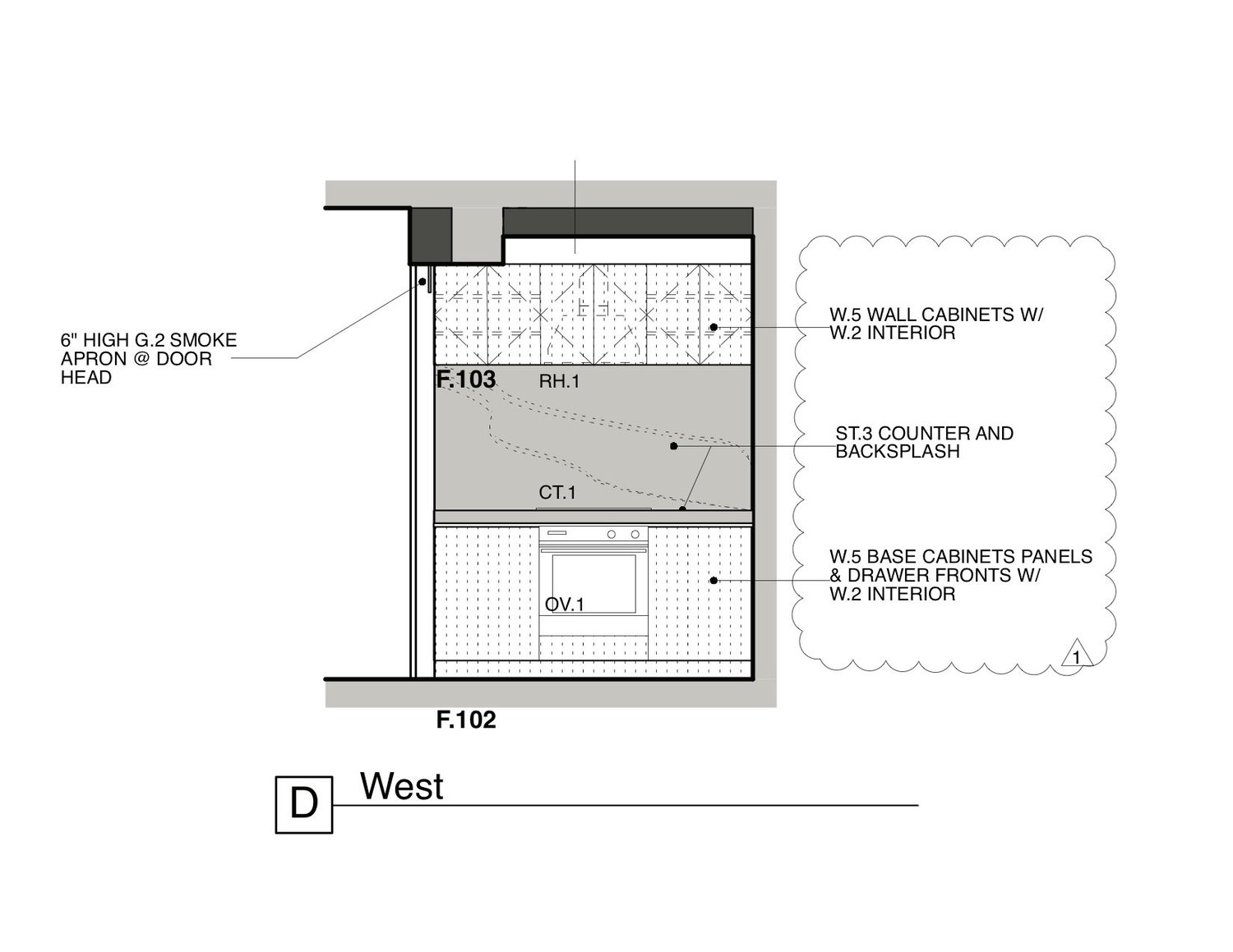 A west facing view of the kitchen rendering | Brian Messana and Toby O'Rorke