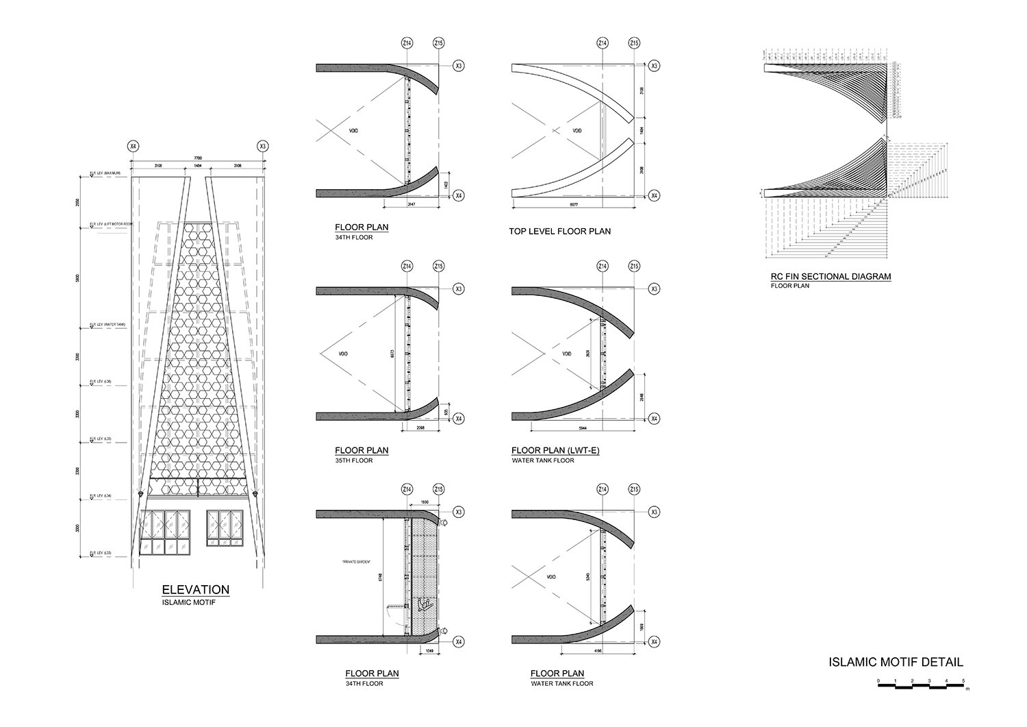 The Detail of folding crown with different dimensions and curvature at every sectional plane. | Architects 61