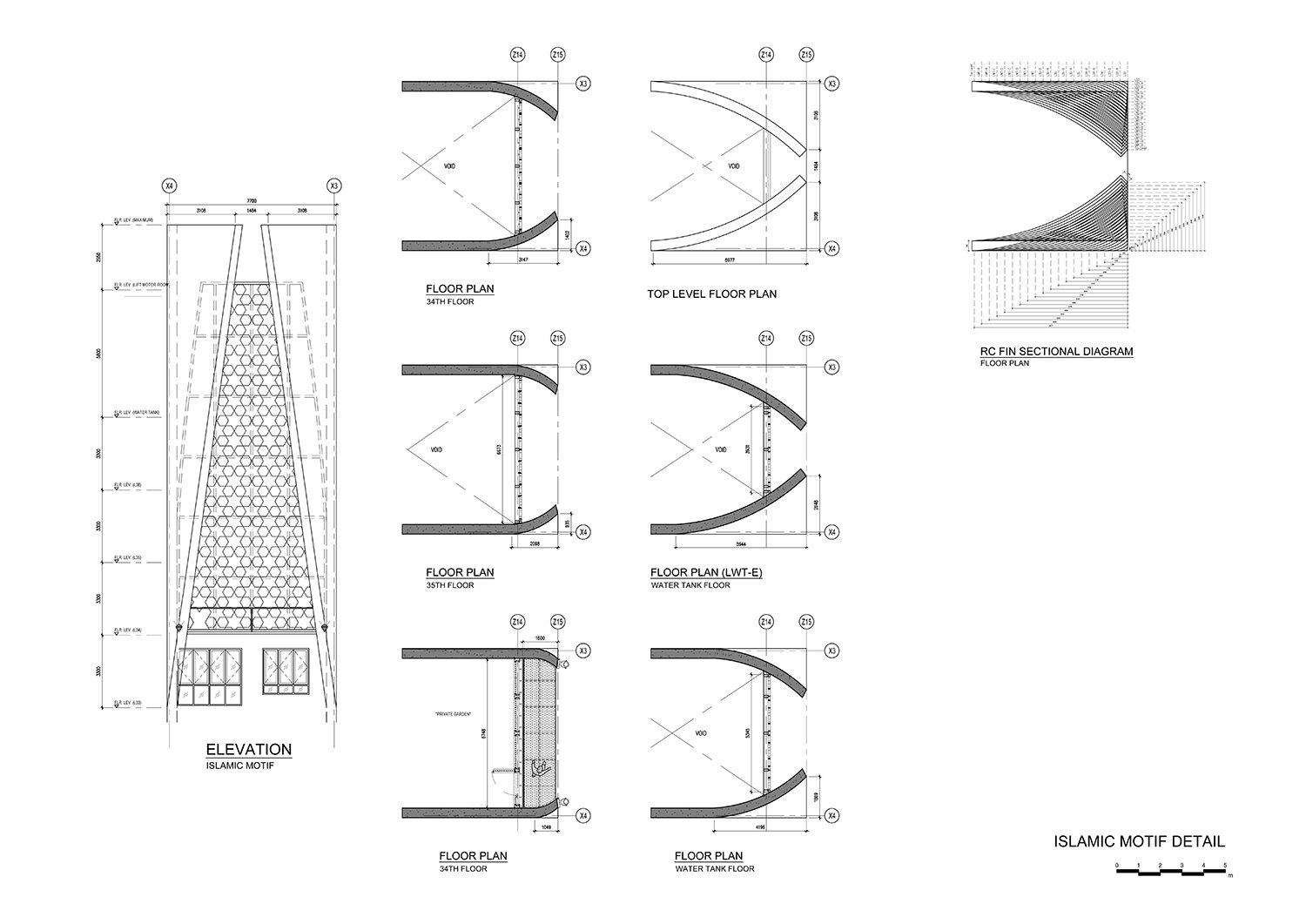 The Detail of folding crown with different dimensions and curvature at every sectional plane. | Architects 61
