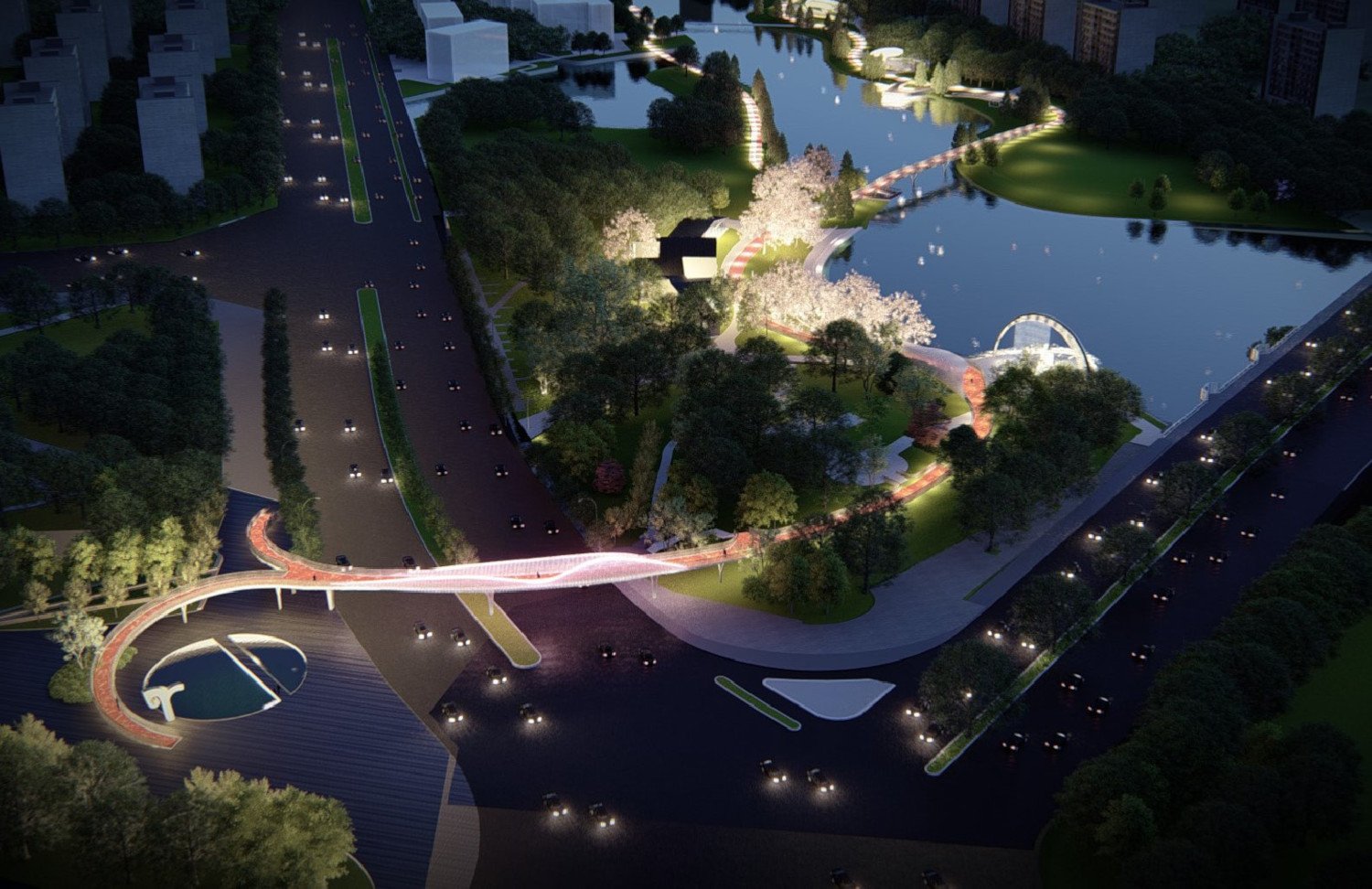 The western side pedestrian bridge area | EADG