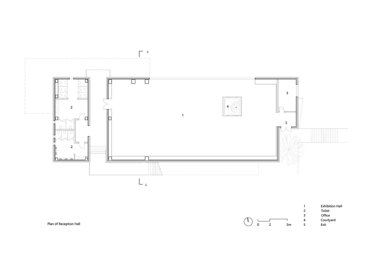 Plan of The Reception Hall | Jiakun Architects