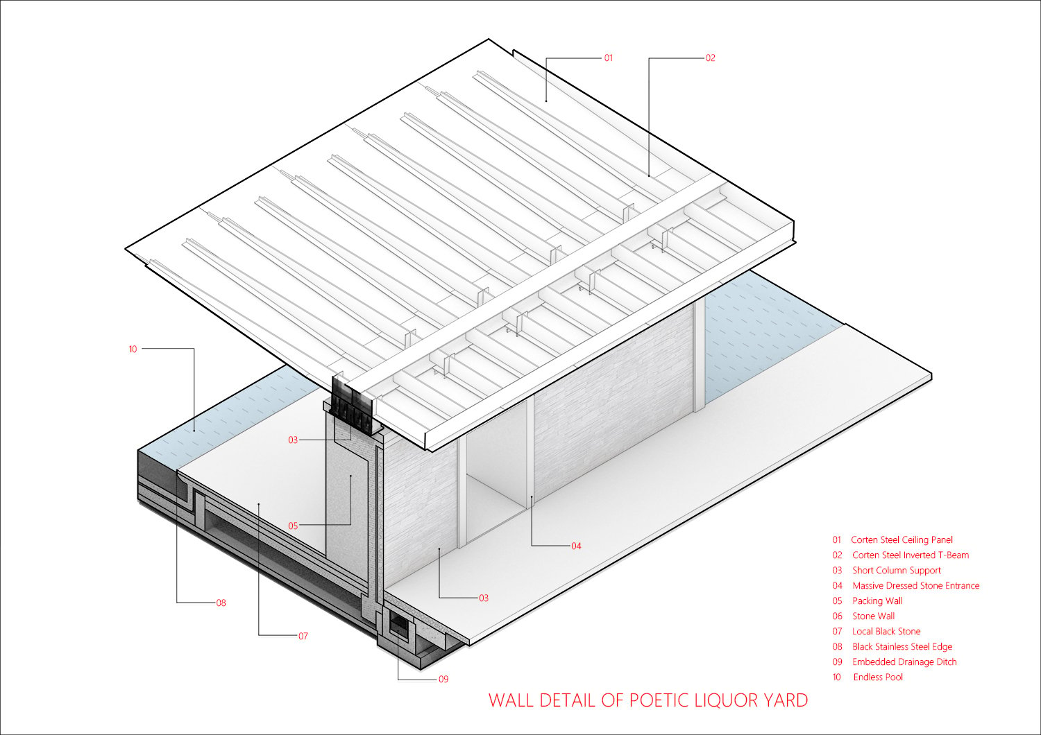 Wall Detail of Poetic Liquor Yard | Jiakun Architects